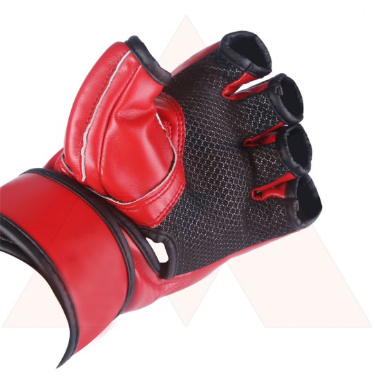 Black And Red Half Finger Boxing Gloves Black And Red Half Finger Boxing Gloves