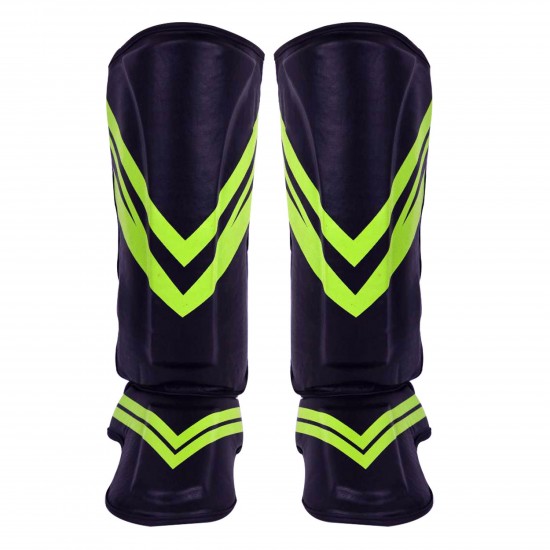 Best Quality Black Shin Pad With Green Touch Best Quality Black Shin Pad With Green Touch