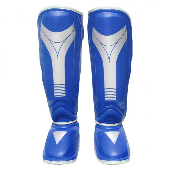 White Muay Thai Kickboxing Shin Guards KS 2424 White Muay Thai Kickboxing Shin Guards KS 2424
