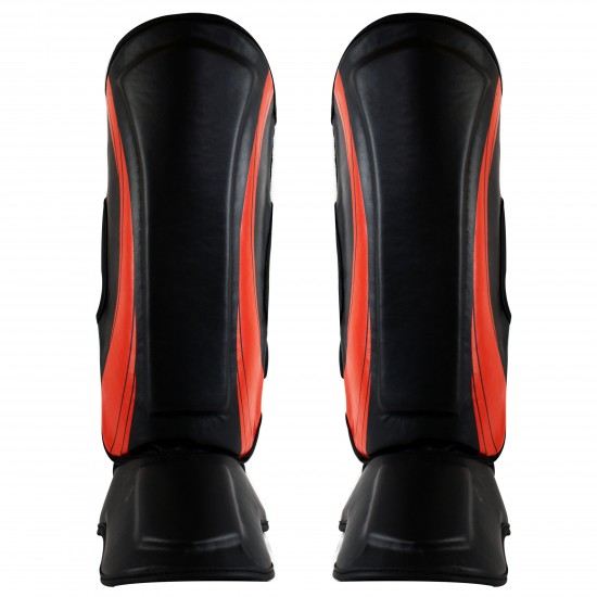 White Muay Thai Kickboxing Shin Guards KS 2424 White Muay Thai Kickboxing Shin Guards KS 2424