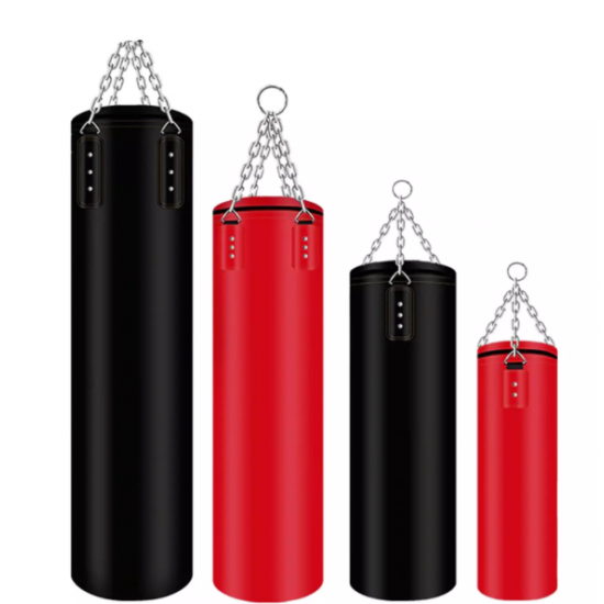 Black and Red Leather Boxing  Pounching Bags