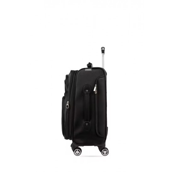 Expandable Laptop Carry On Spinner Luggage - Black Expandable Laptop Carry On Spinner Luggage - Black