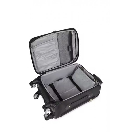 Expandable Laptop Carry On Spinner Luggage - Black Expandable Laptop Carry On Spinner Luggage - Black