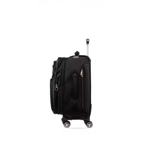 Expandable Laptop Carry On Spinner Luggage - Black Expandable Laptop Carry On Spinner Luggage - Black