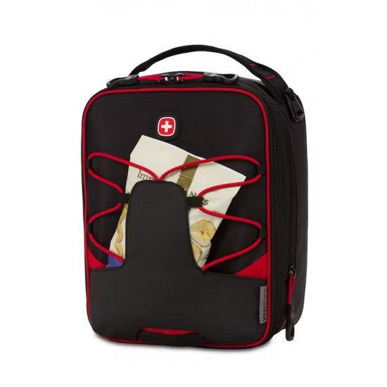 Expandable Insulated Lunch Bag - Black/Red Expandable Insulated Lunch Bag - Black/Red