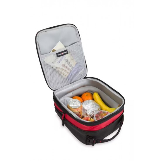 Expandable Insulated Lunch Bag - Black/Red Expandable Insulated Lunch Bag - Black/Red