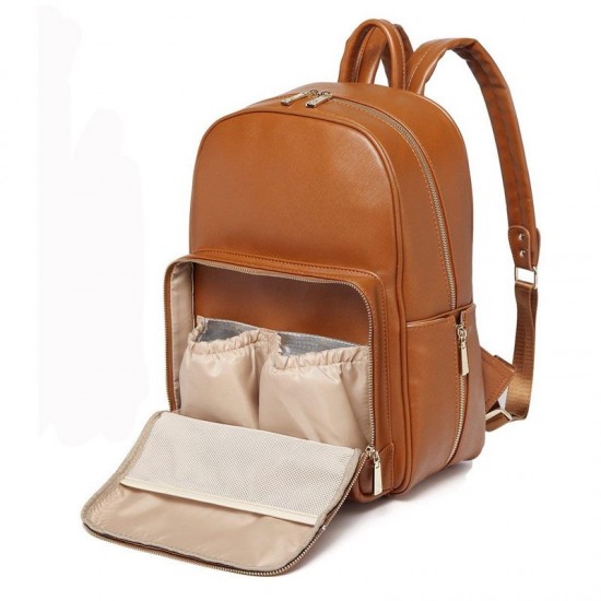 Large Capacity Mommy Leather Backpack Diaper Bag Large Capacity Mommy Leather Backpack Diaper Bag