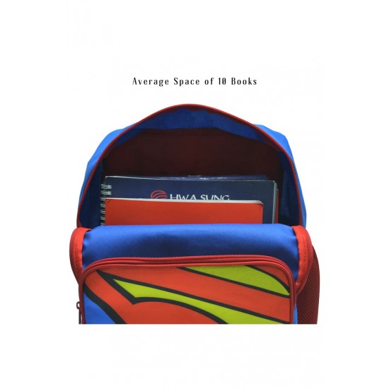 Superman School Bags For Kids with Detachable Pencil Case Pocket - Blue Superman School Bags For Kids with Detachable Pencil Case Pocket - Blue