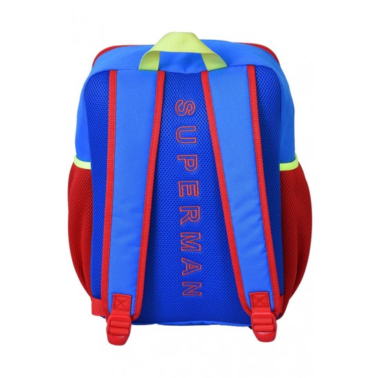 Superman School Bags For Kids with Detachable Pencil Case Pocket - Blue Superman School Bags For Kids with Detachable Pencil Case Pocket - Blue
