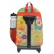 3 IN 1 MULTICOLOR FLOWER SCHOOL TROLLEY BAG [TROLLEY BAG + LUNCH BOX + GEOMETRY POUCH]- CLASS 8 to 10