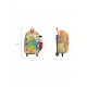 3 IN 1 MULTICOLOR FLOWER SCHOOL TROLLEY BAG [TROLLEY BAG + LUNCH BOX + GEOMETRY POUCH]- CLASS 8 to 10