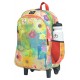 3 IN 1 MULTICOLOR FLOWER SCHOOL TROLLEY BAG [TROLLEY BAG + LUNCH BOX + GEOMETRY POUCH]- CLASS 8 to 10