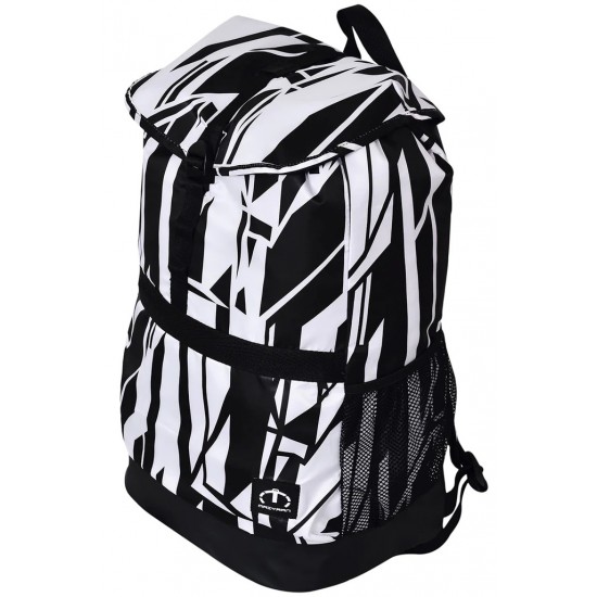 Slim and Smart Stripes School Backpack For 3-10 - Black & White Slim and Smart Stripes School Backpack For 3-10 - Black & White
