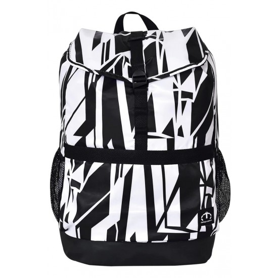 Slim and Smart Stripes School Backpack For 3-10 - Black & White Slim and Smart Stripes School Backpack For 3-10 - Black & White