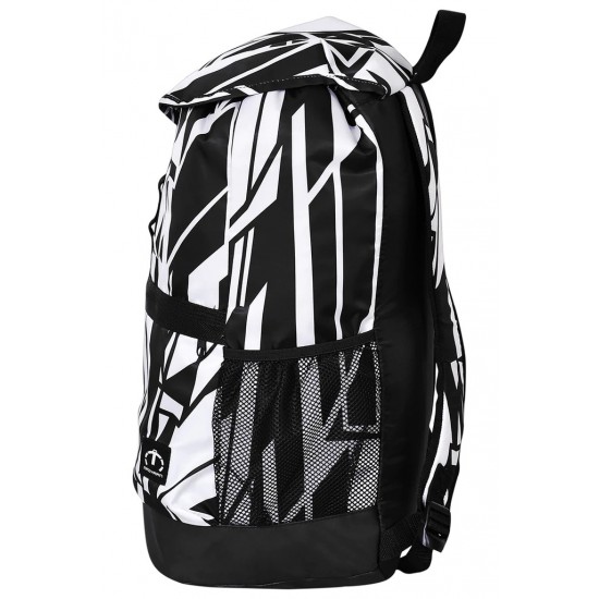 Slim and Smart Stripes School Backpack For 3-10 - Black & White Slim and Smart Stripes School Backpack For 3-10 - Black & White
