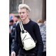 4.6 L Backpack Trendy Stylish Earphone USB Port Chest Crossbody Spacious Travel College (White) 4.6 L Backpack Trendy Stylish Earphone USB Port Chest Crossbody Spacious Travel College (White)