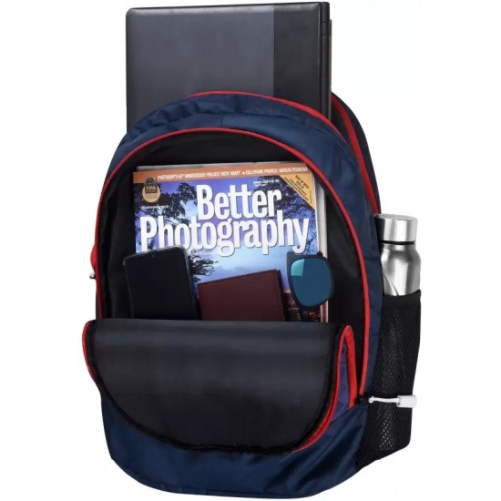 Medium 27 L Backpack Unisex Designer 15.6 Waterproof Laptop Backpack (Red, Blue, White) Medium 27 L Backpack Unisex Designer 15.6 Waterproof Laptop Backpack (Red, Blue, White)