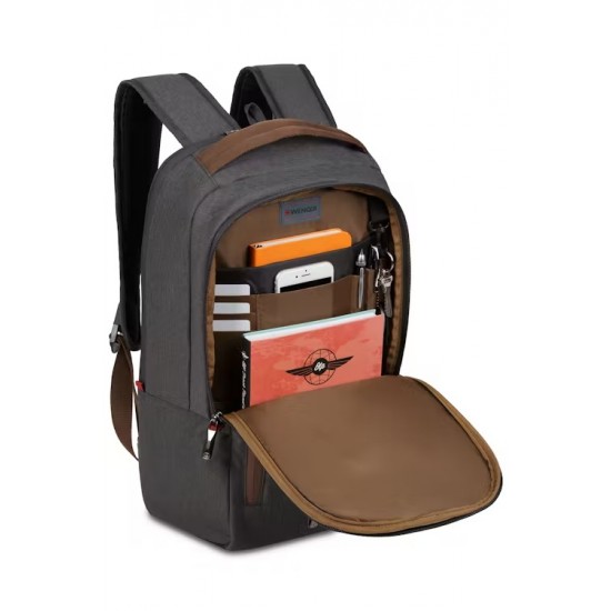 Wenger City Upgrade 16" Laptop Backpack / Crossbody Day Bag Combo - Gray/Brown Wenger City Upgrade 16" Laptop Backpack / Crossbody Day Bag Combo - Gray/Brown