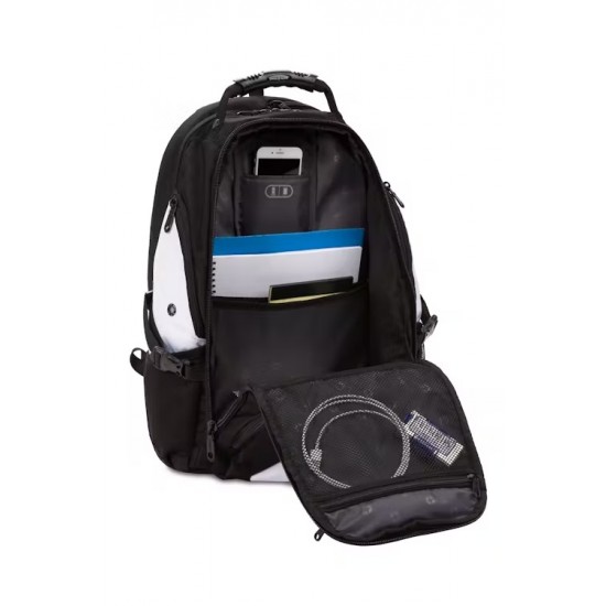 Black Series ScanSmart Laptop Backpack - Black/White Black Series ScanSmart Laptop Backpack - Black/White
