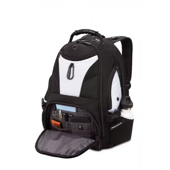 Black Series ScanSmart Laptop Backpack - Black/White Black Series ScanSmart Laptop Backpack - Black/White