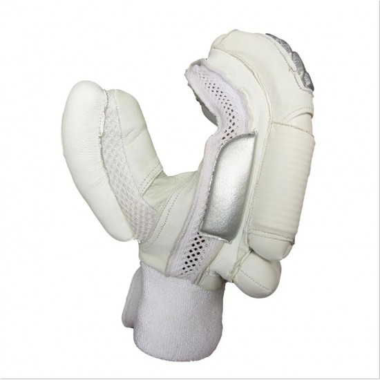 BDM Admiral Super Test Or All White Batting Gloves White BDM Admiral Super Test Or All White Batting Gloves White