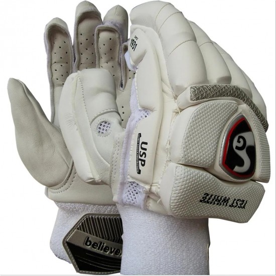 SG Test White Cricket Batting Gloves New SG Test White Cricket Batting Gloves New