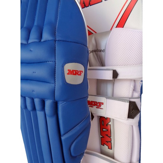MRF BLUE GENIUS GRAND CRICKET BATTING PAD MEN SIZE MRF BLUE GENIUS GRAND CRICKET BATTING PAD MEN SIZE