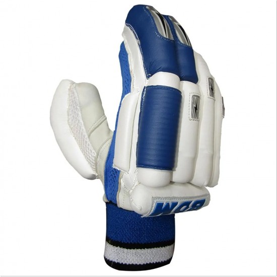 BDM Sachin Special Batting Gloves White and Blue BDM Sachin Special Batting Gloves White and Blue