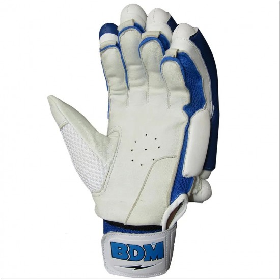 BDM Sachin Special Batting Gloves White and Blue BDM Sachin Special Batting Gloves White and Blue