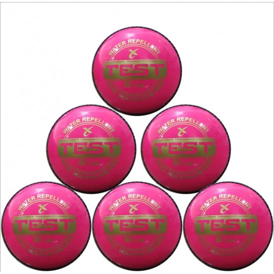 Test Pink Leather Cricket HardBall Set of 6 Test Pink Leather Cricket HardBall Set of 6
