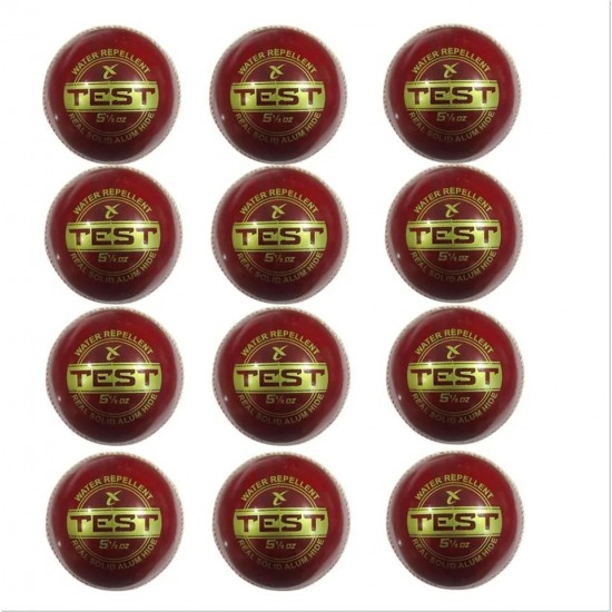 Test Leather Cricket Ball Set of 12
