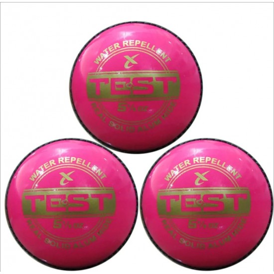 Test Pink Leather Cricket Ball Set of 3 Test Pink Leather Cricket Ball Set of 3