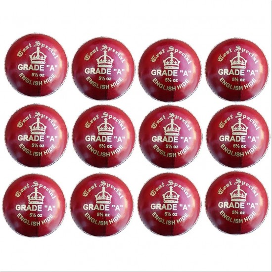 Sports Test Special Cricket Ball Set of 12 Ball Red Sports Test Special Cricket Ball Set of 12 Ball Red