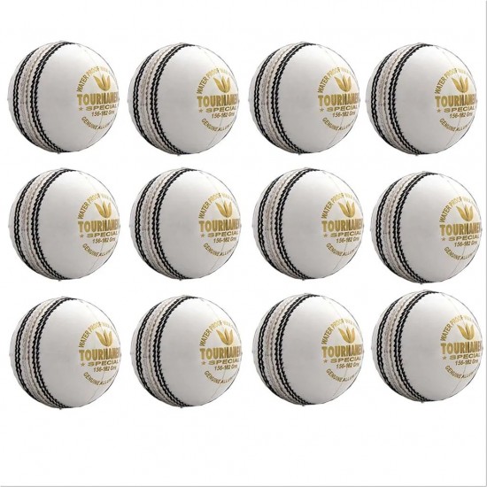 Sports Tournament Cricket Ball White Set of 12 Ball Sports Tournament Cricket Ball White Set of 12 Ball