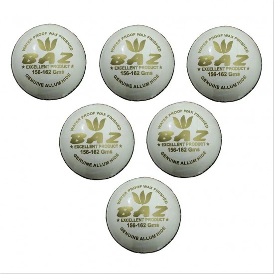 White Cricket HardBall Set of 6 Ball White Cricket HardBall Set of 6 Ball