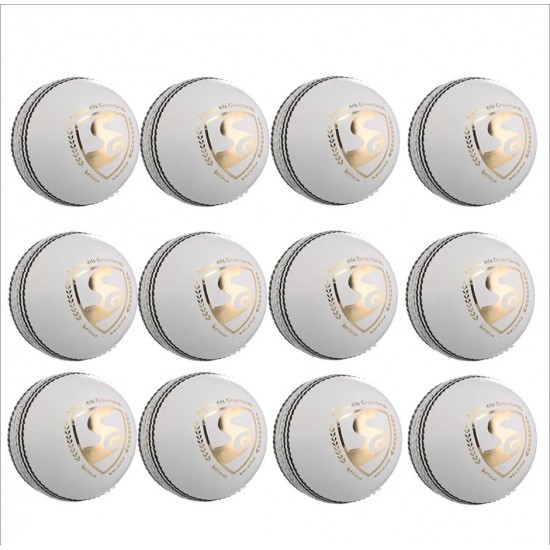 SG Shield 20 White Cricket Leather Ball Set of 12 SG Shield 20 White Cricket Leather Ball Set of 12
