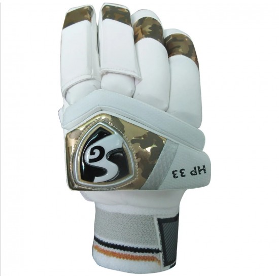SG HP 33 Cricket Batting Gloves white and Gold SG HP 33 Cricket Batting Gloves white and Gold