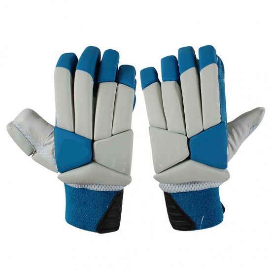 Blue and Grey HardBall Batting Gloves Blue and Grey HardBall Batting Gloves