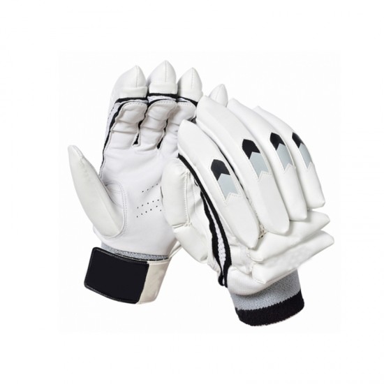 White and Black Hard Ball Batting Gloves KS 4476 White and Black Hard Ball Batting Gloves KS 4476