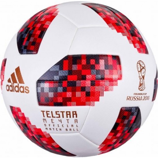 adidas Telstar 18 Official World Cup Match Ball – Knockout Rounds – White/Solar Red adidas Telstar 18 Official World Cup Match Ball – Knockout Rounds – White/Solar Red