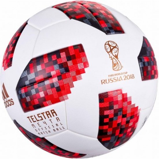 adidas Telstar 18 Official World Cup Match Ball – Knockout Rounds – White/Solar Red adidas Telstar 18 Official World Cup Match Ball – Knockout Rounds – White/Solar Red